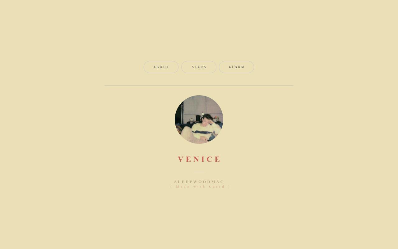 Carrd profile picture for @venice